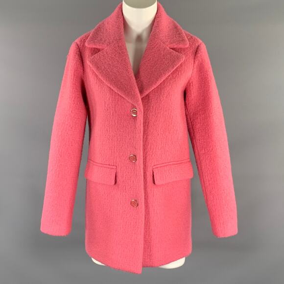 Emporio Armani Jackets & Blazers - EMPORIO ARMANI Size XS Pink Wool  Polyester Textured Notch Lapel Coat